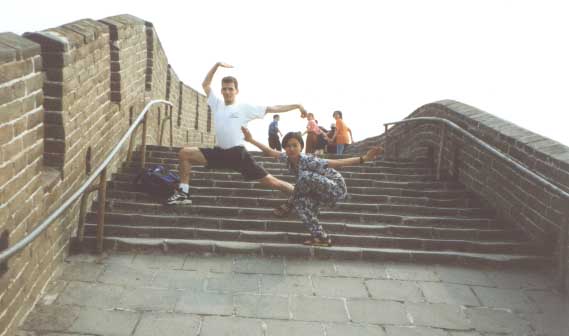 [Raffi and his new friends at the Great Wall]